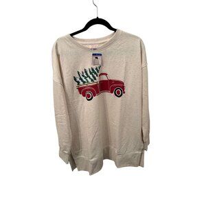 NWT Boutique red truck Christmas tree sweater size large